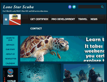 Tablet Screenshot of lonestarscuba.com